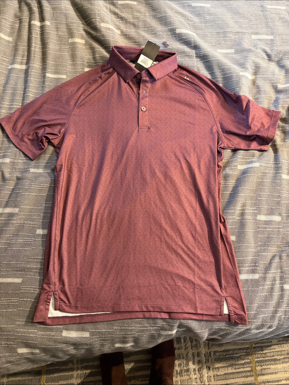 UNRL Men's Performance solace Polo Shirt in rose
